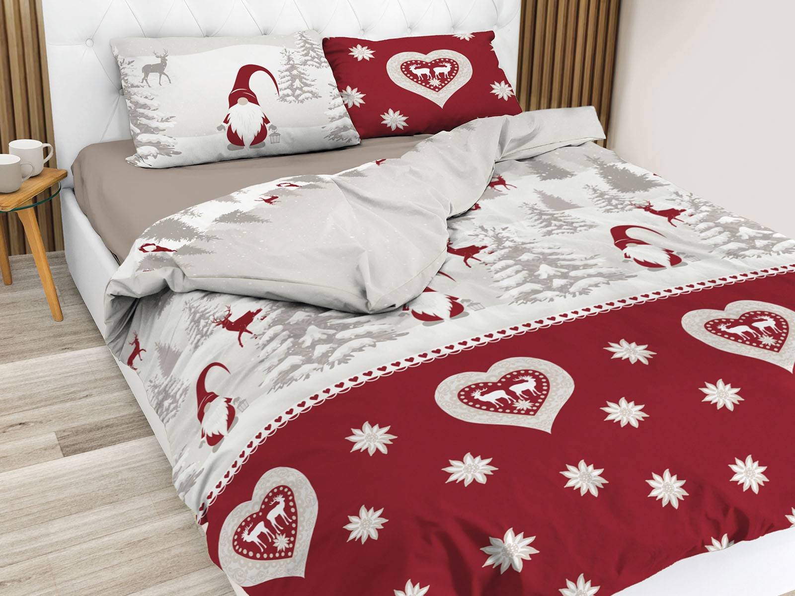 Parure copripiumino Daunex Infinity Fiaba Bordeaux Matrimoniale