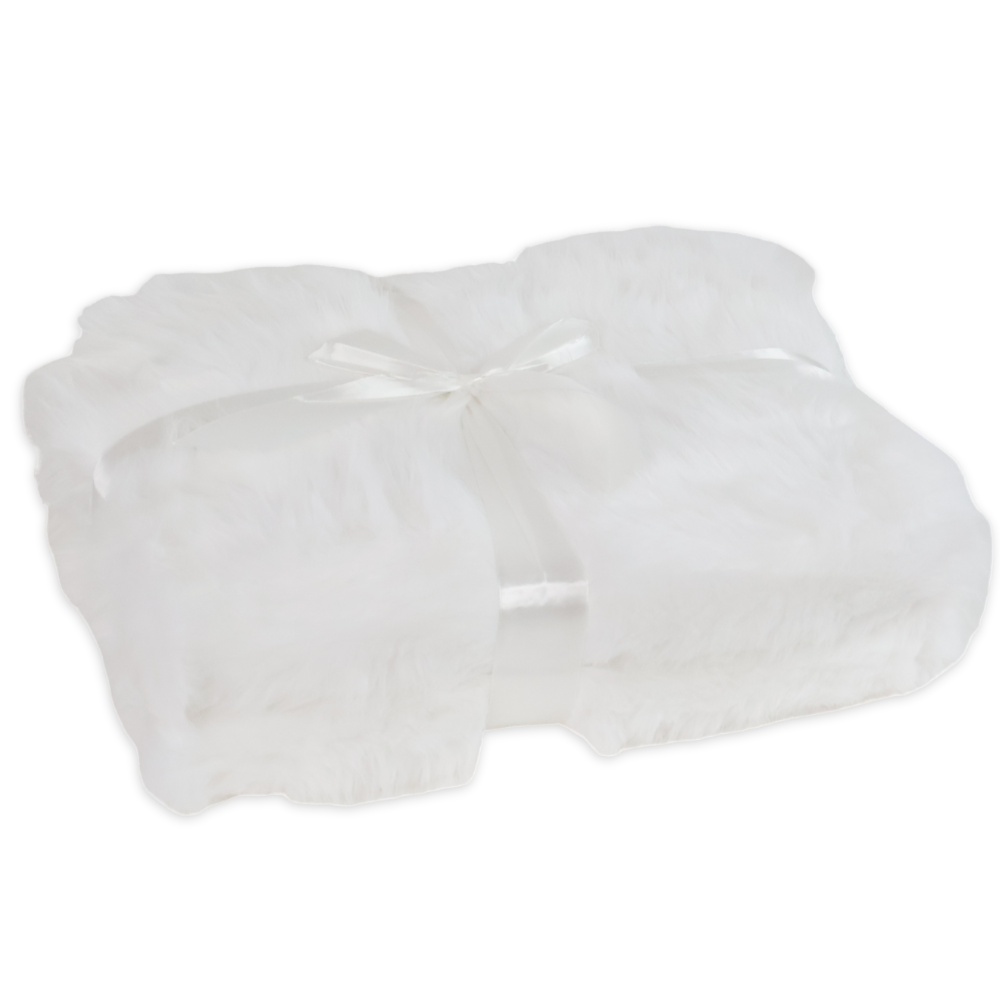 Plaid Luxury pelliccia ecologica Bianco 130 x 160