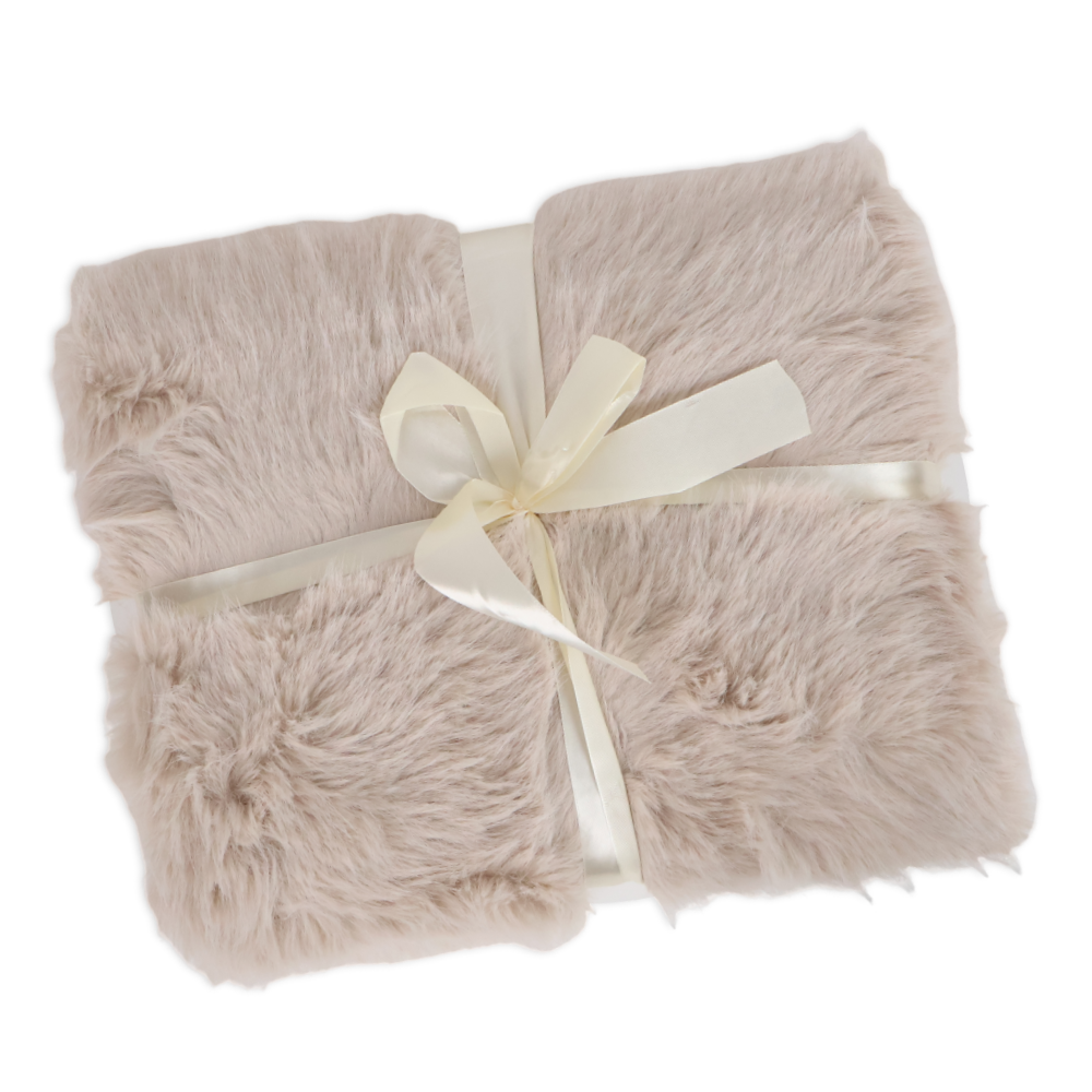 Plaid Luxury pelliccia ecologica Camel 130 x 160