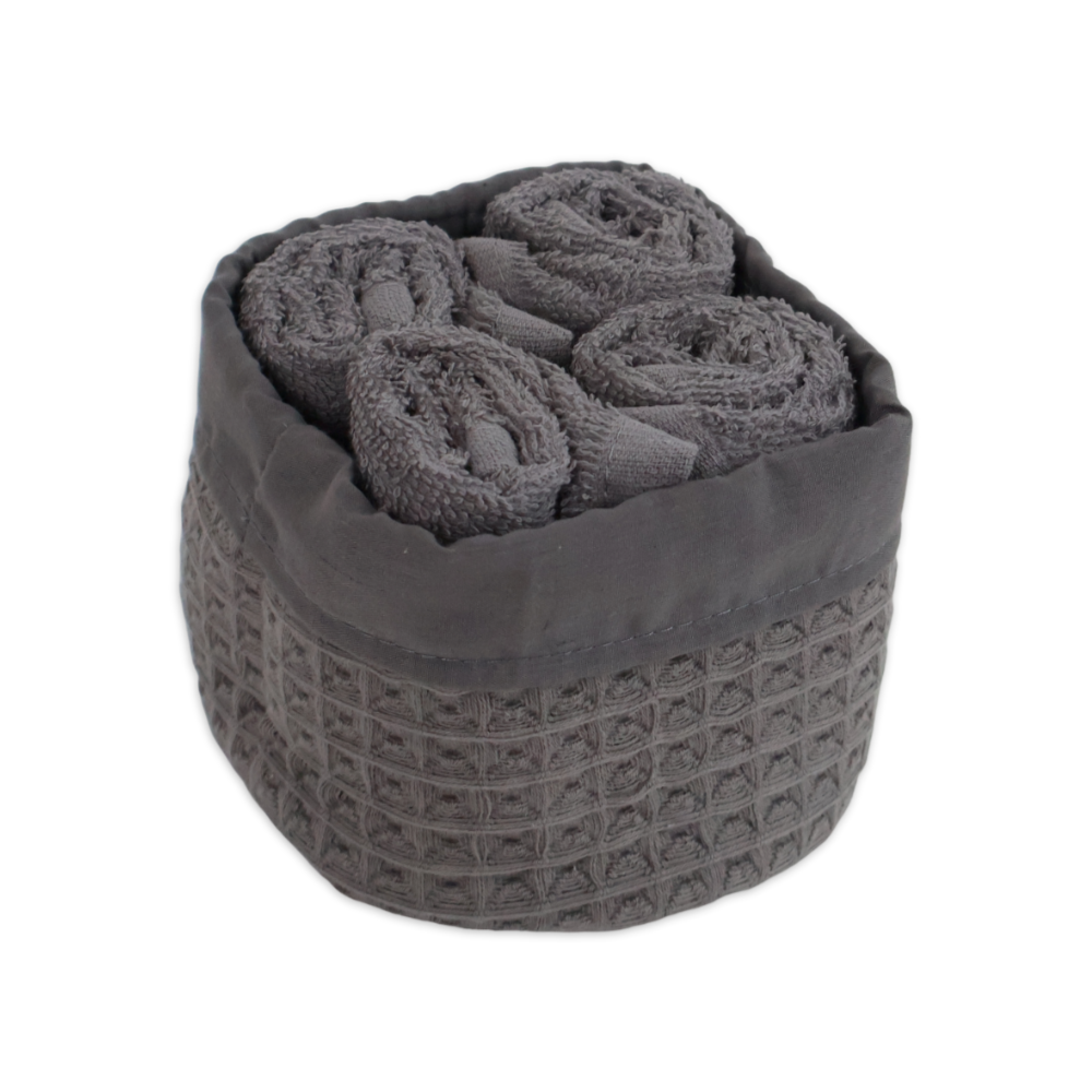 Cestino 4 Lavette Syd in Spugna Fumo