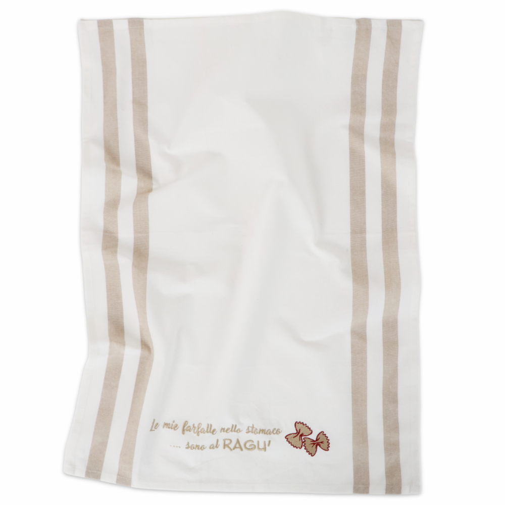 Canovaccio cotone ricamato Farfalle Ragù