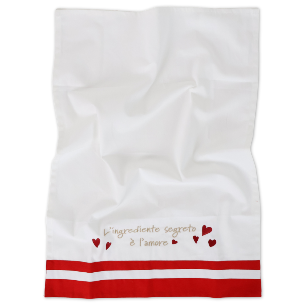 Canovaccio cotone ricamato Ingrediente Segreto Amore