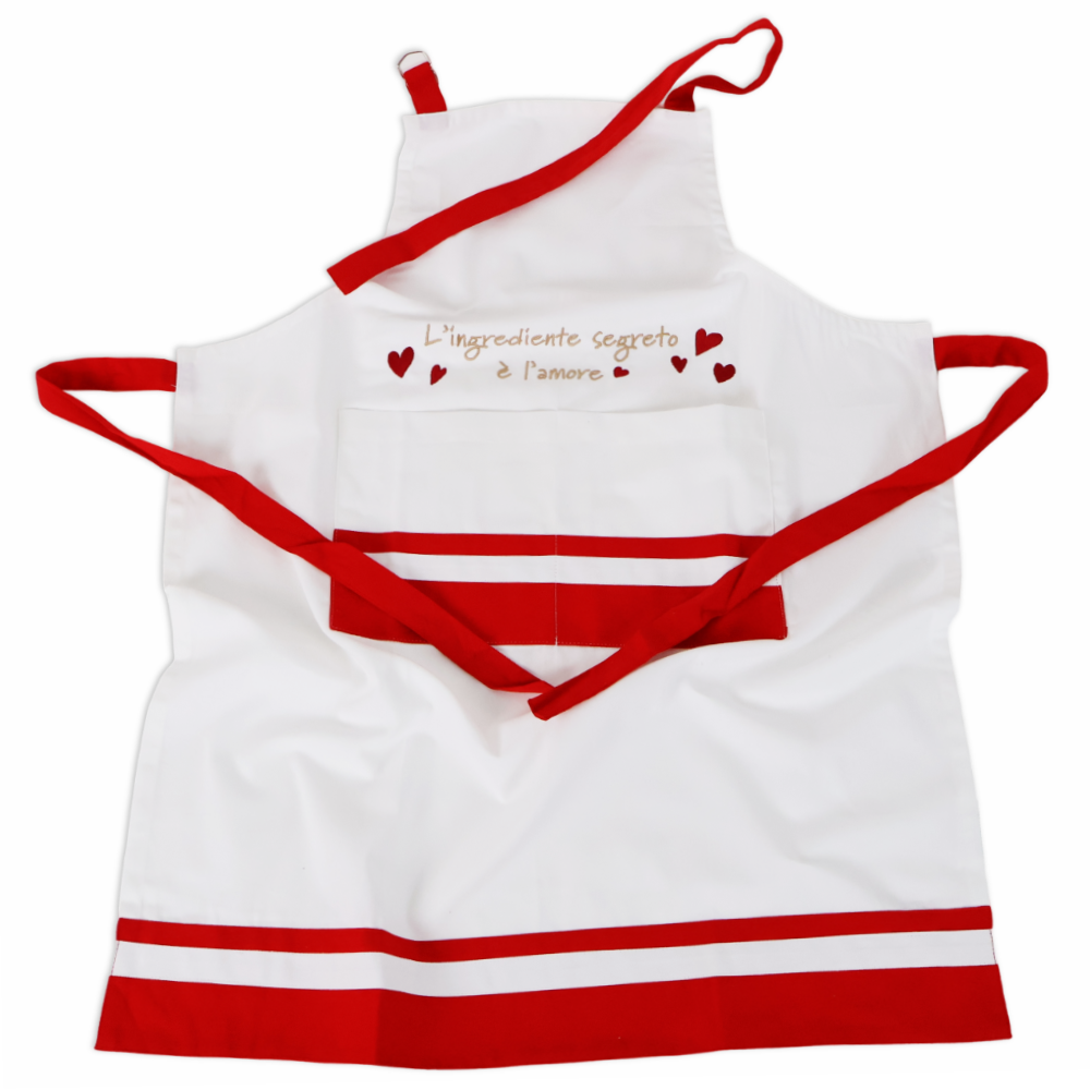 Grembiule ricamato Ingrediente Segreto Amore