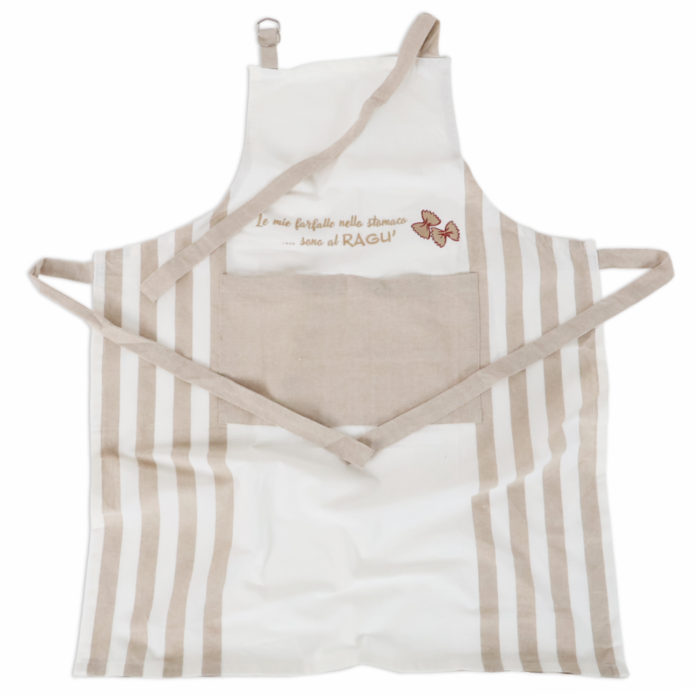 Grembiule ricamato Farfalle Ragù