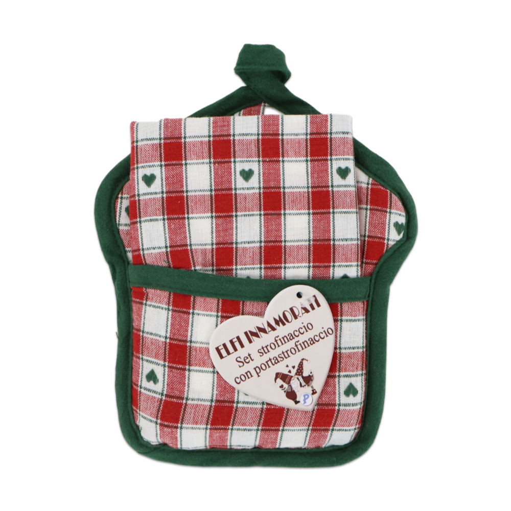 Set Portacanovaccio + Canovaccio Elfi Innamorati