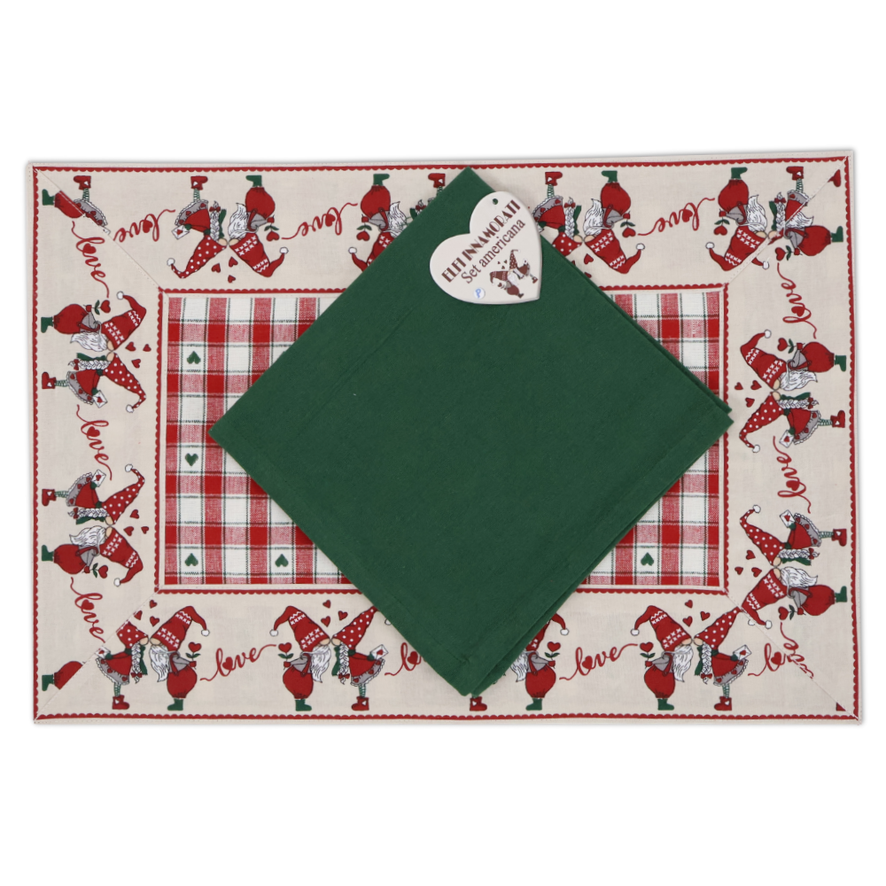 Tovaglietta Americana Elfi Innamorati