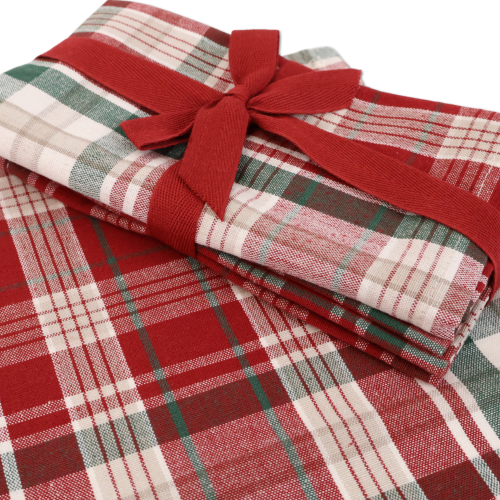 Set 4 tovaglioli Tartan Bianco