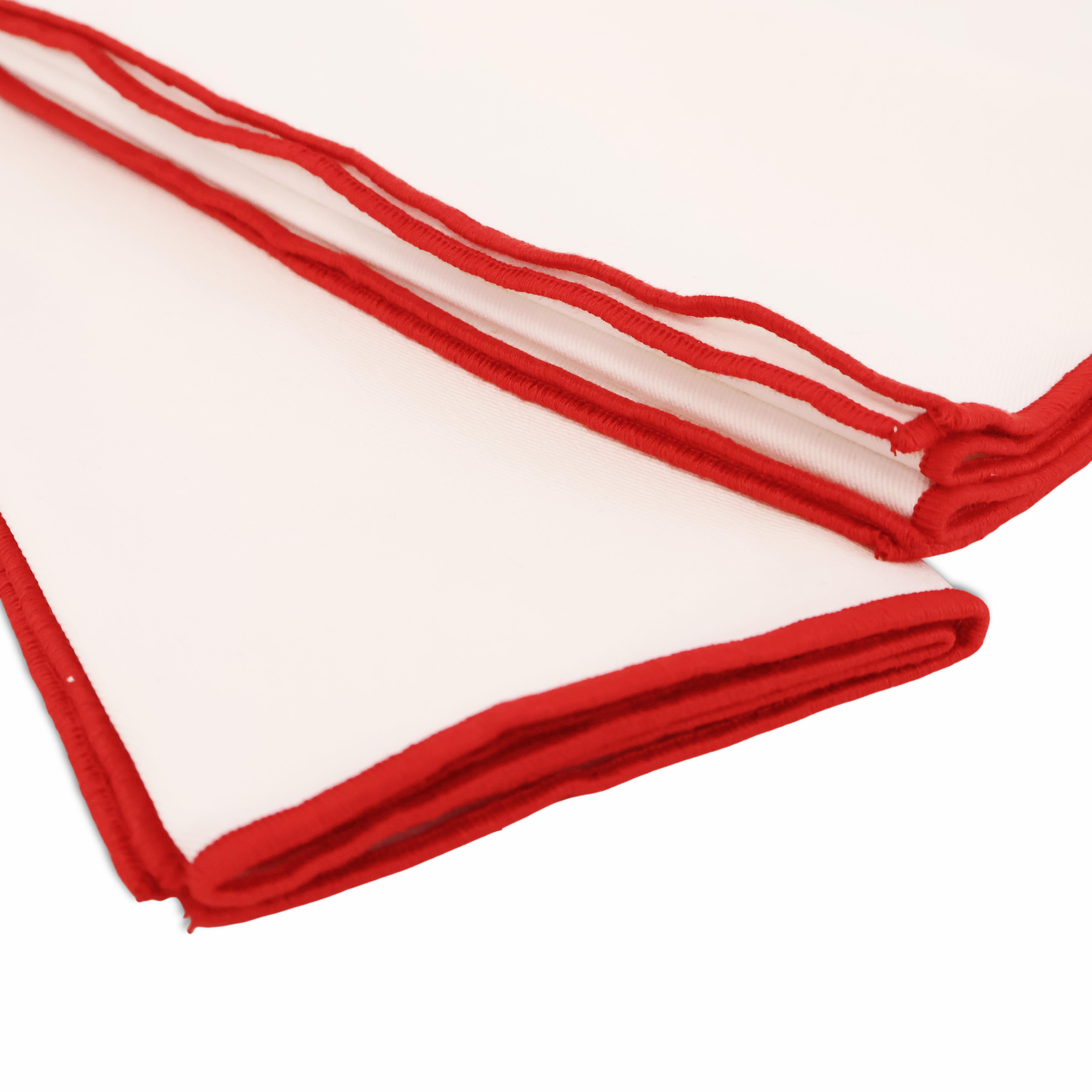 Set 2 Tovaglioli Tinta unita Bianchi Personalizzati