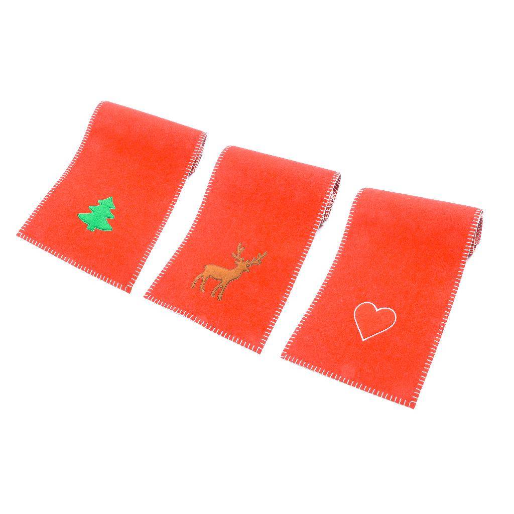 Runner - striscia in Pannolenci ricamato Cuore 30 x 120