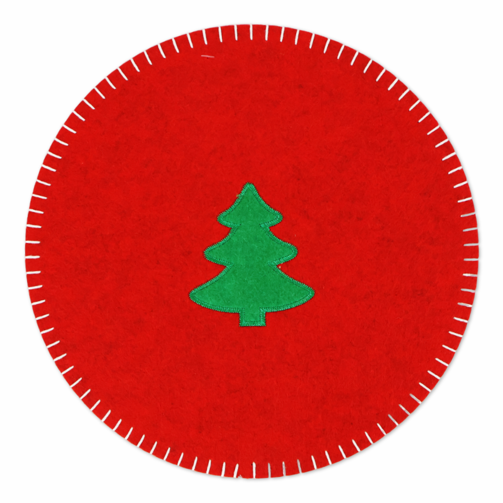 Sottopiatto in Pannolenci ricamato Albero