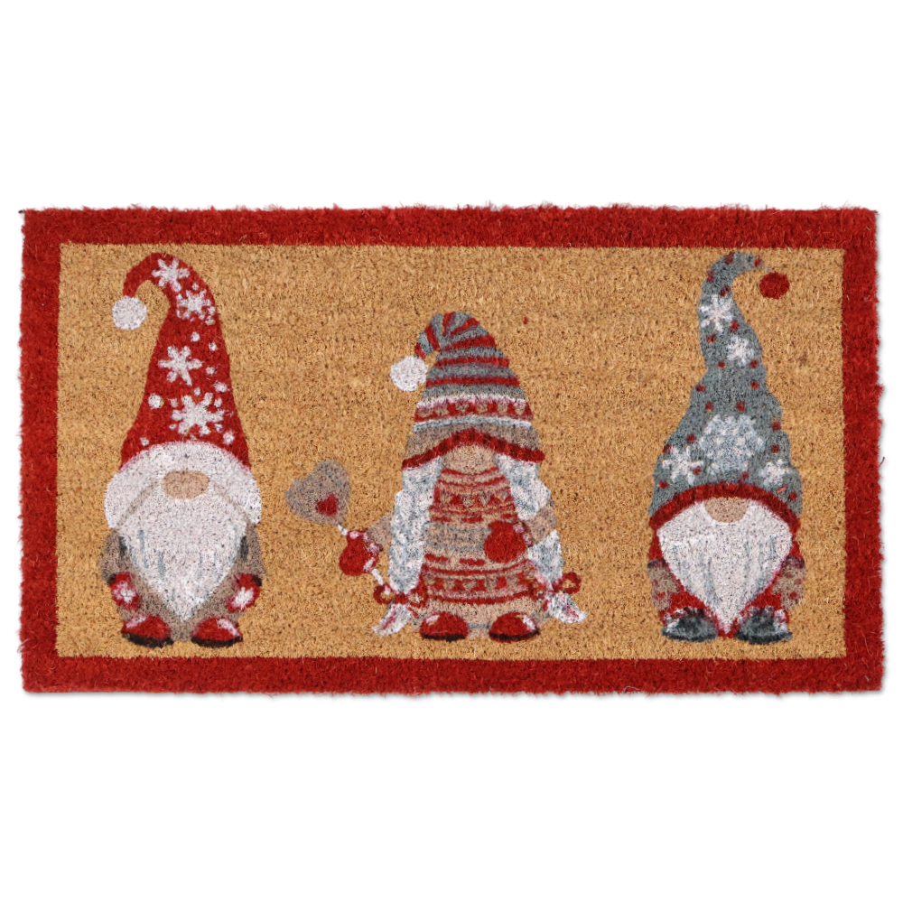 Zerbino in cocco Tre Gnometti bordo Rosso