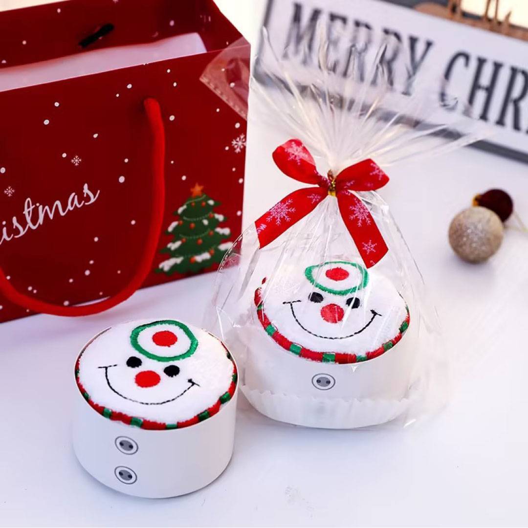 Set Regalo Natalizio Lavetta in Spugna Gingi Pupazzo di Neve