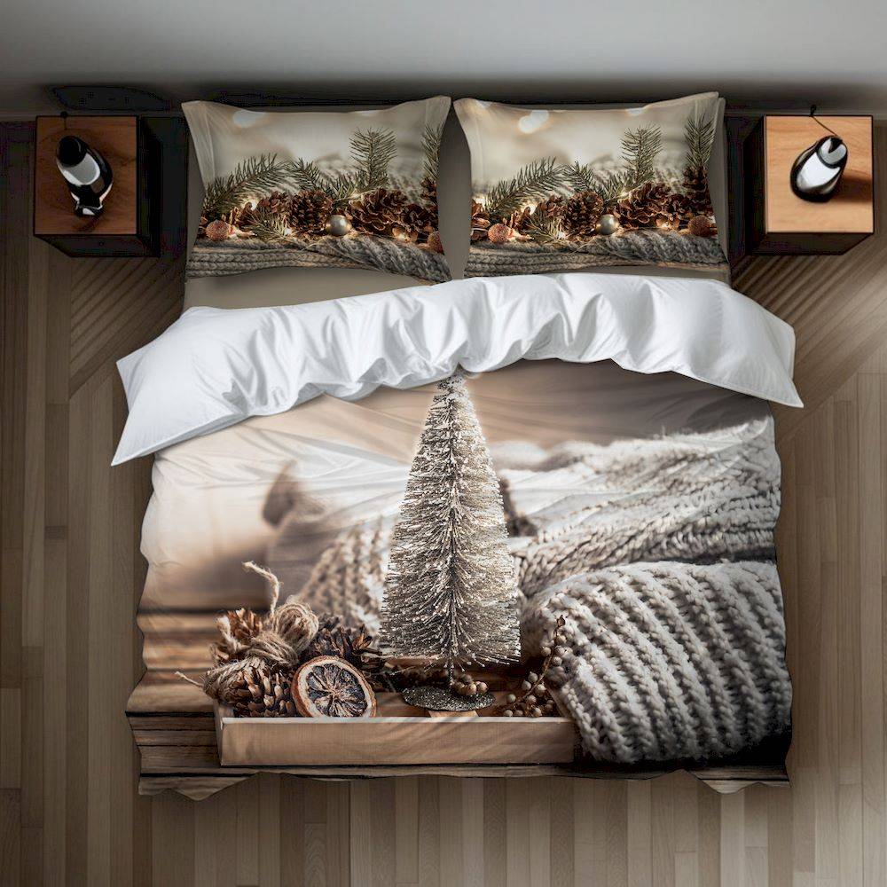  Parure Copripiumino stampa digitale Abete matrimoniale