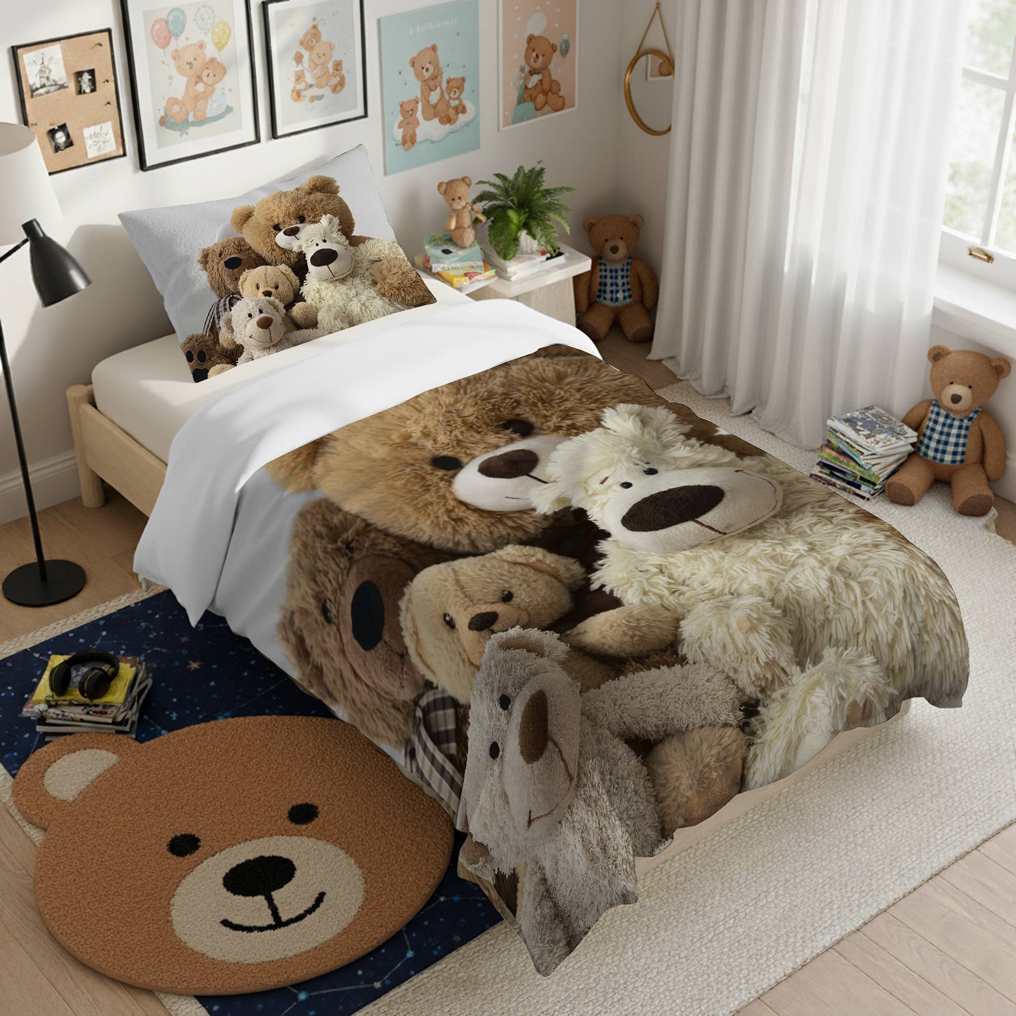 Parure copripiumino Stampa digitale Teddy Singolo