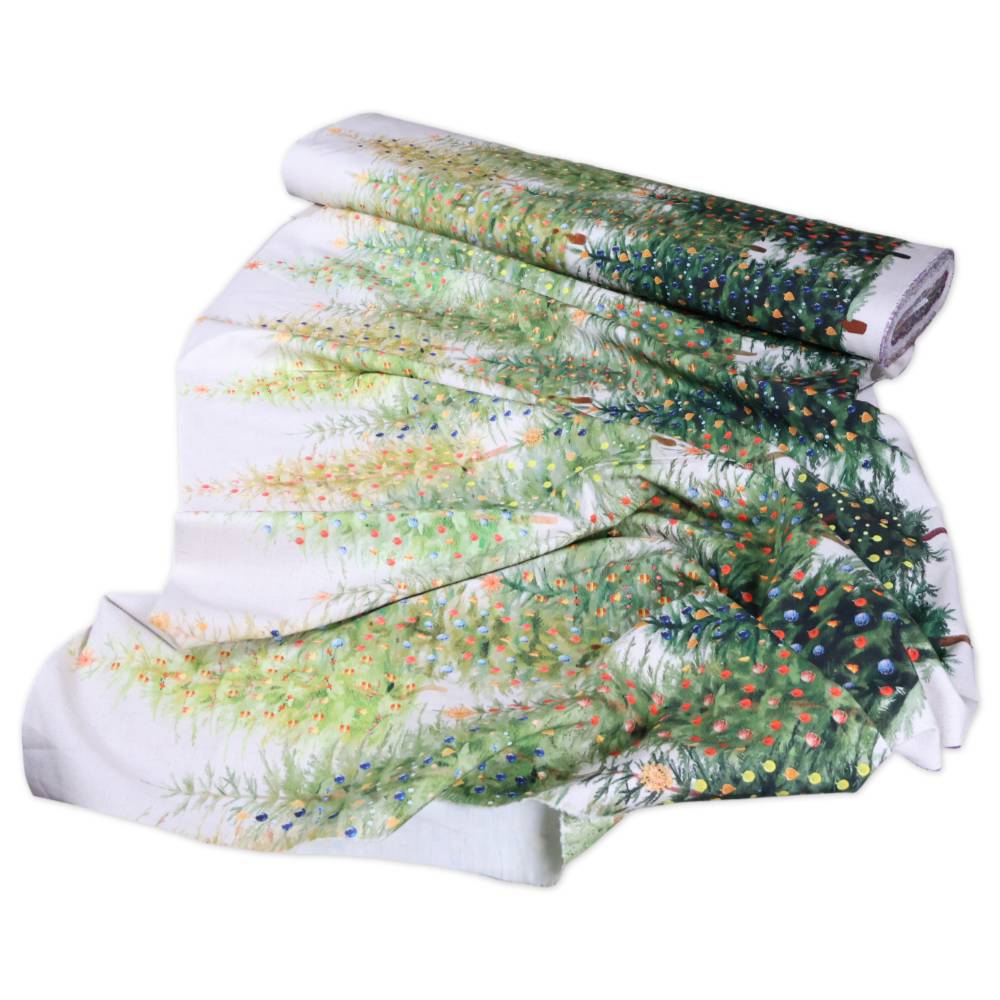 Tessuto a metro Stampa Digitale Foresta Natalizia