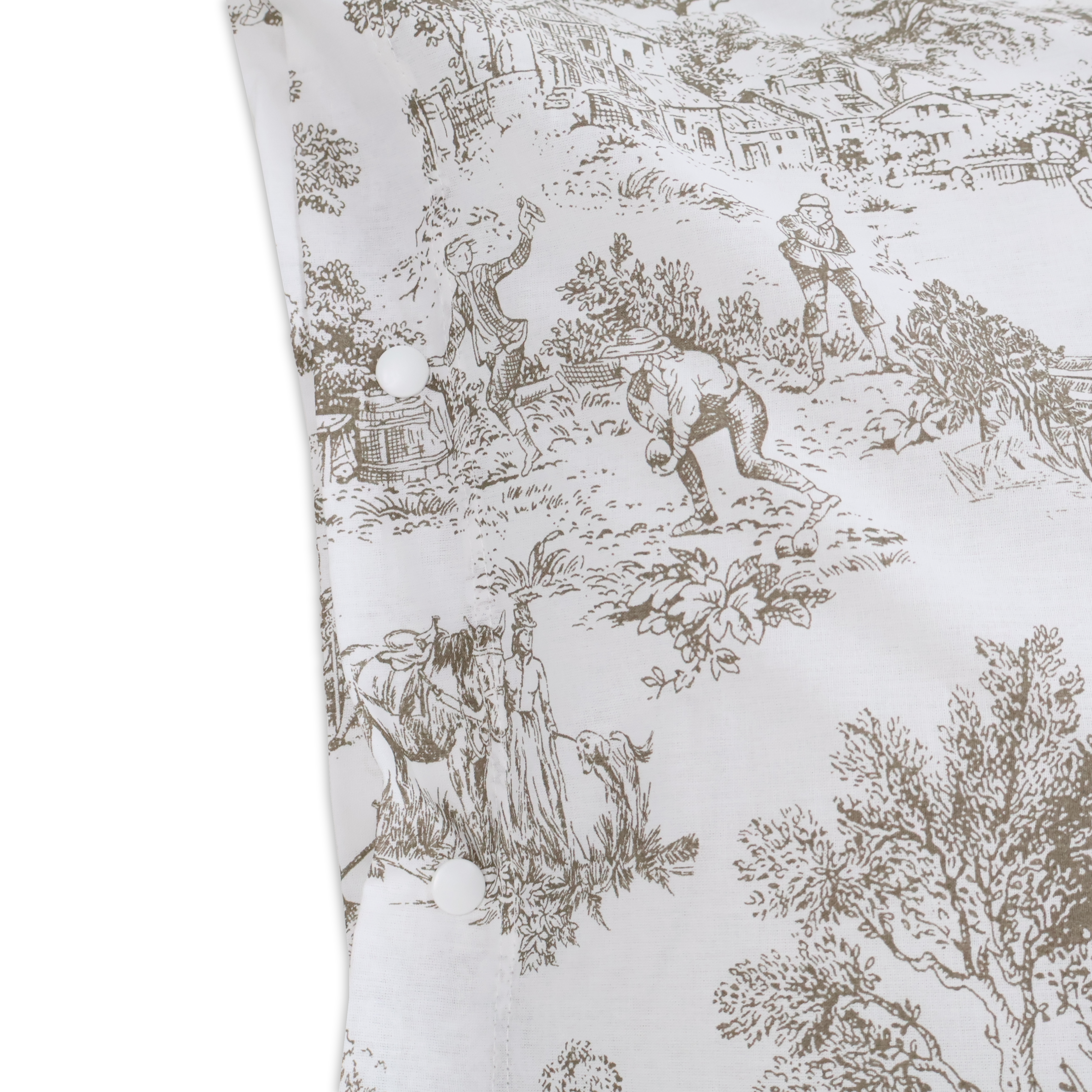 Completo Lenzuola Toile de jouy tortora matrimoniale