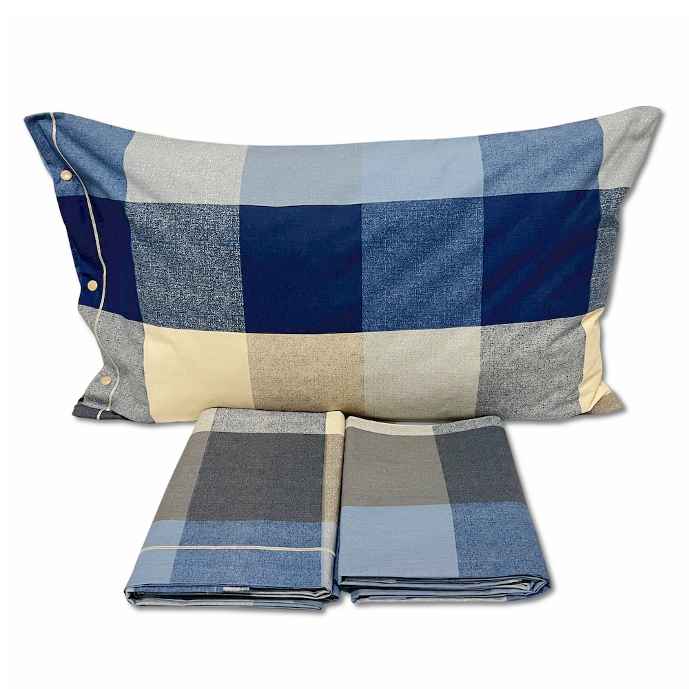 Lenzuola Flanella Scotland Blu singolo