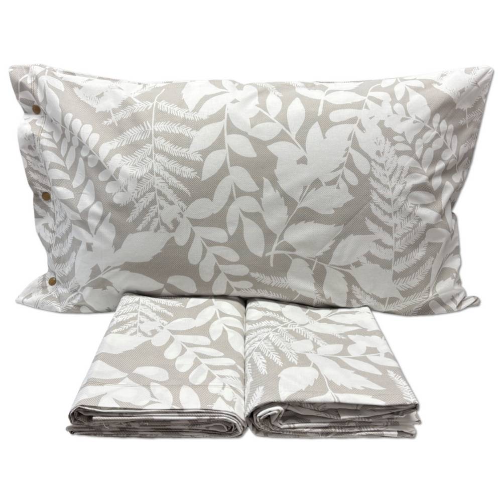 Lenzuola Flanella Natura Tortora matrimoniale