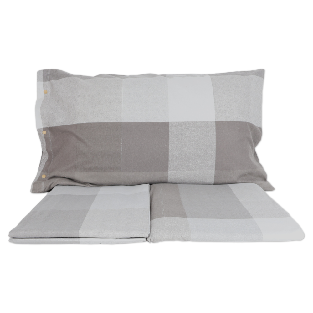 Lenzuola Flanella Scotland Tortora matrimoniale