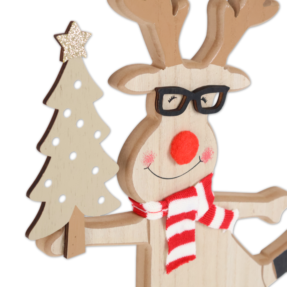 Decorazione in Legno Renna Giulia Beige