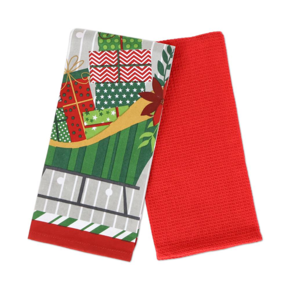 Set 2 Strofinacci Norway Christmas Slitta