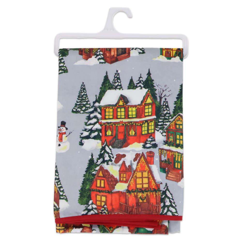 Tovaglia antimacchia Splash XMAS 140 x 140 Villaggio Innevato