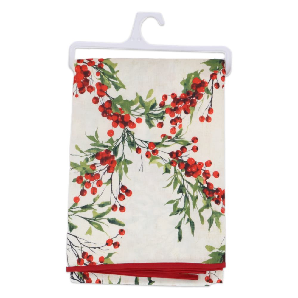 Tovaglia antimacchia Splash XMAS 140 x 140 Vischio Rosso