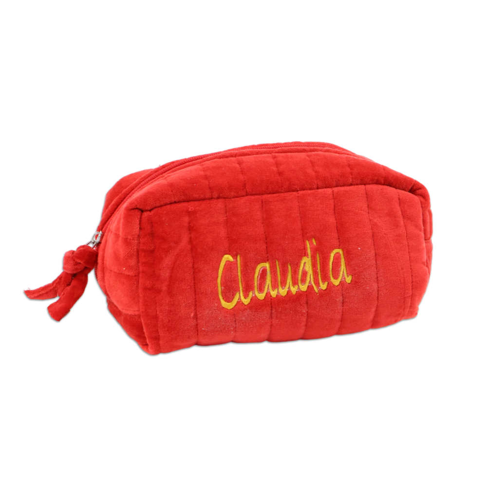 Pochette - Beauty in Velluto Rosso Personalizzata