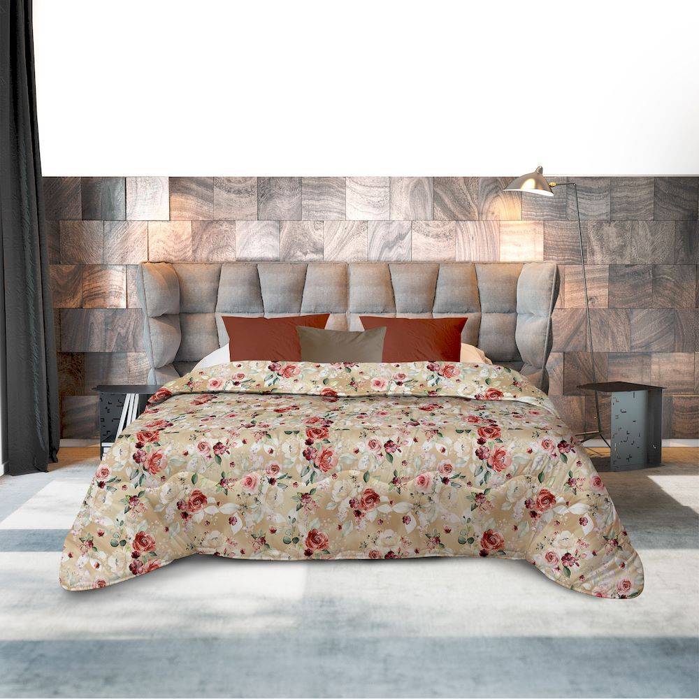 Trapunta Matrimoniale Mia Fiore Classico beige 250 x 260