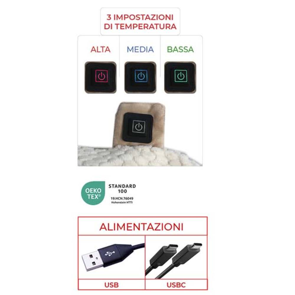 Sciarpa Riscaldabile Tifoso Nero - Blu