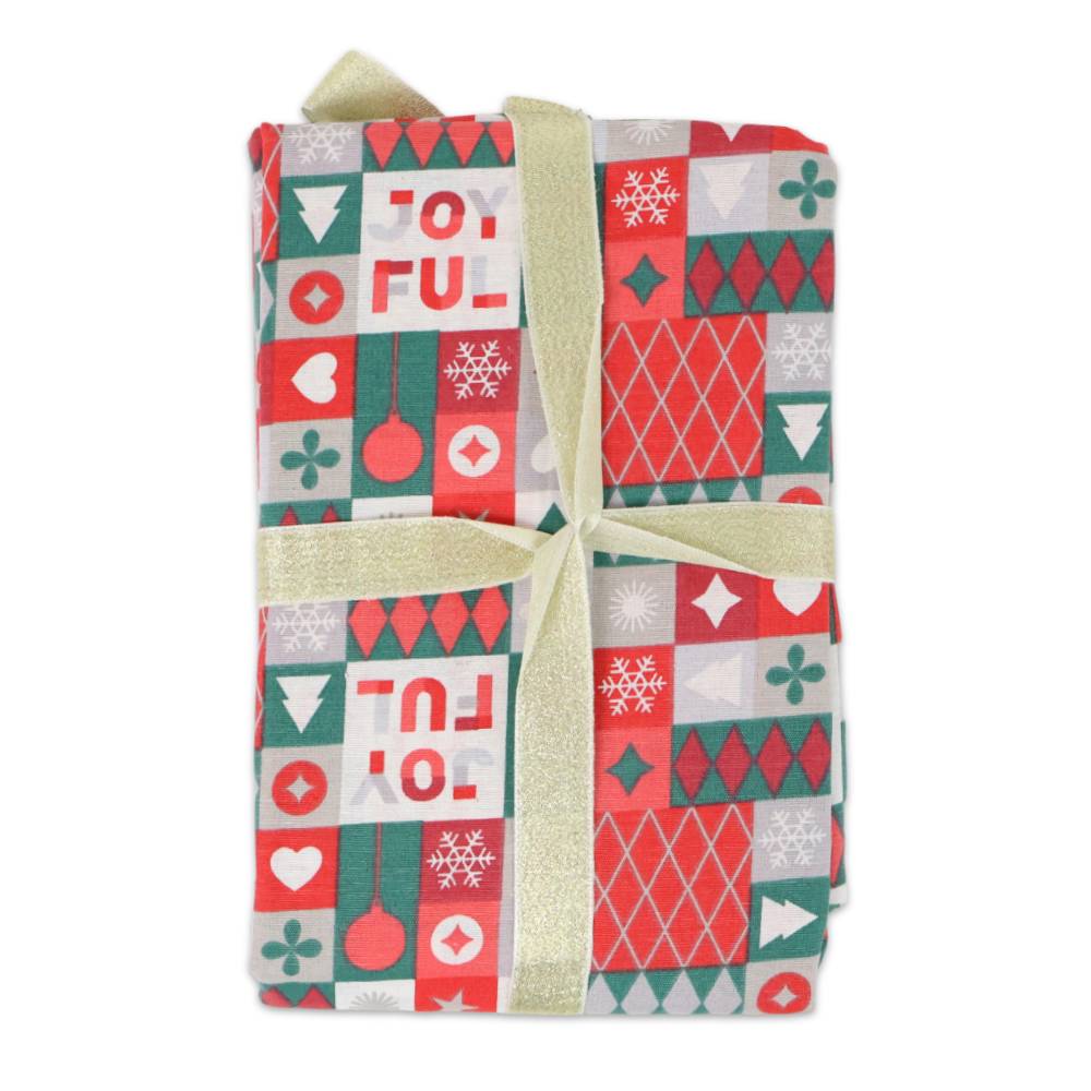 Tovaglia Magic Natale ASS. 4 Festa Geometrico 130 x 230