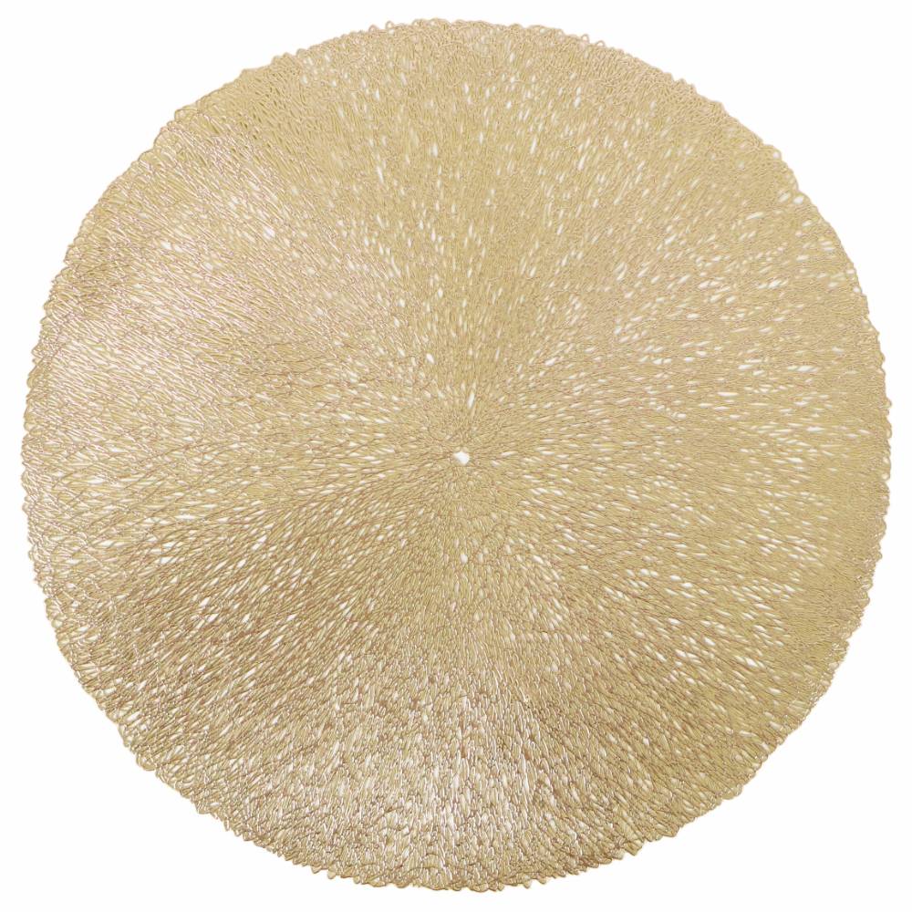 Sottopiatto Precious in PVC diamantato intreccio Oro