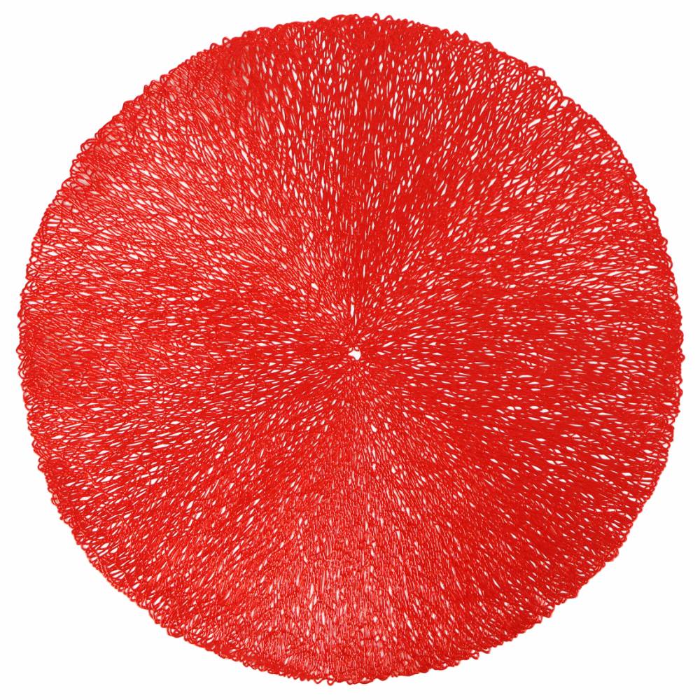 Sottopiatto Precious in PVC diamantato intreccio Rosso