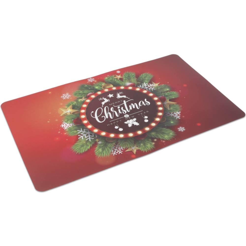 Tovaglietta Americana XMAS Happy Holidays in PVC Ghirlanda Merry Christmas