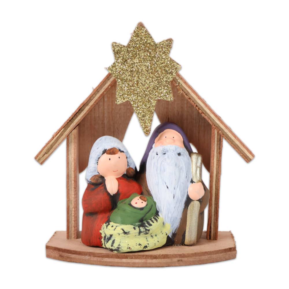 Presepe in Ceramica e Legno STAR