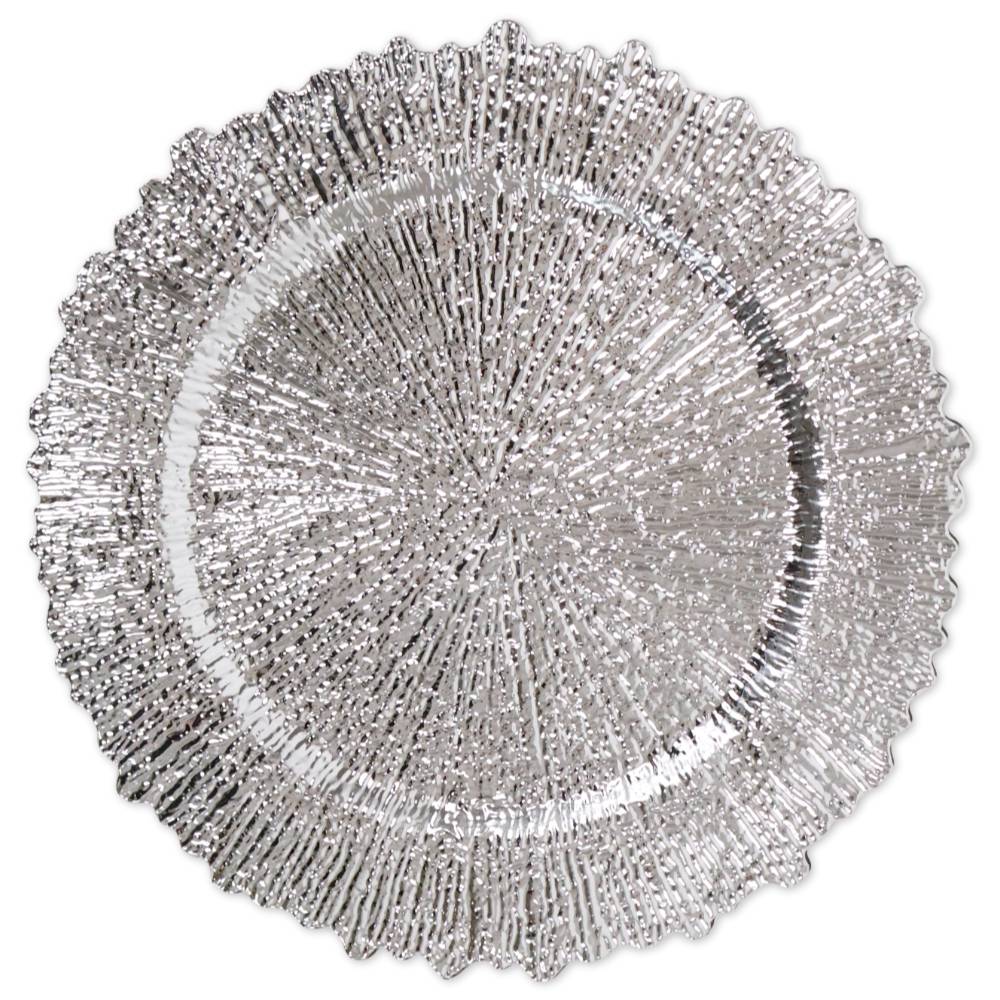 Sottopiatto in PVC Ethel Argento 33 cm