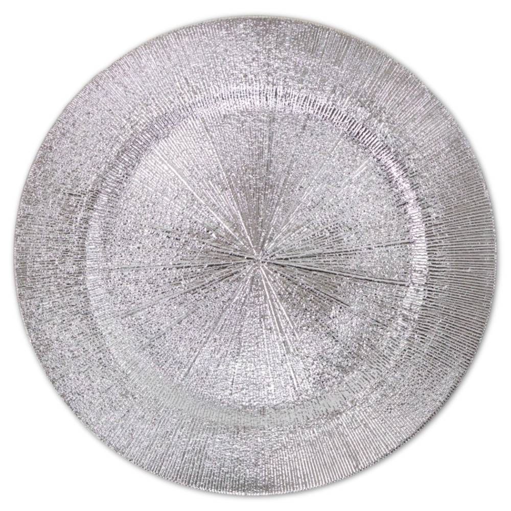 Sottopiatto in PVC Agnes Argento 33 cm