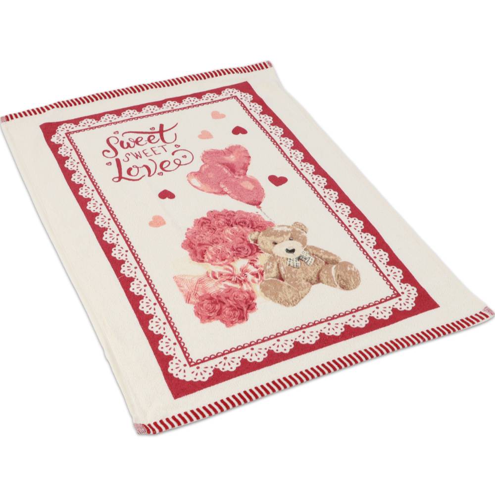 Canovaccio cucina spugna Farm XMAS Teddy e Bouquet