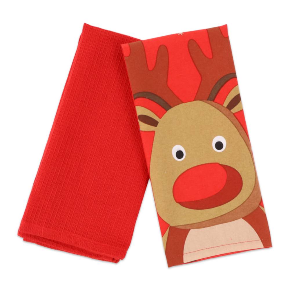 Set 2 Strofinacci Norway Christmas Baby Renna