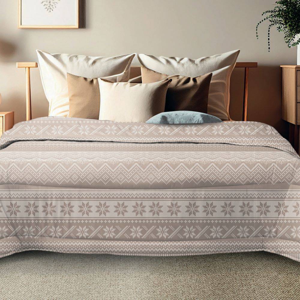 Trapunta Matrimoniale Ambra Maglia beige 250 x 260