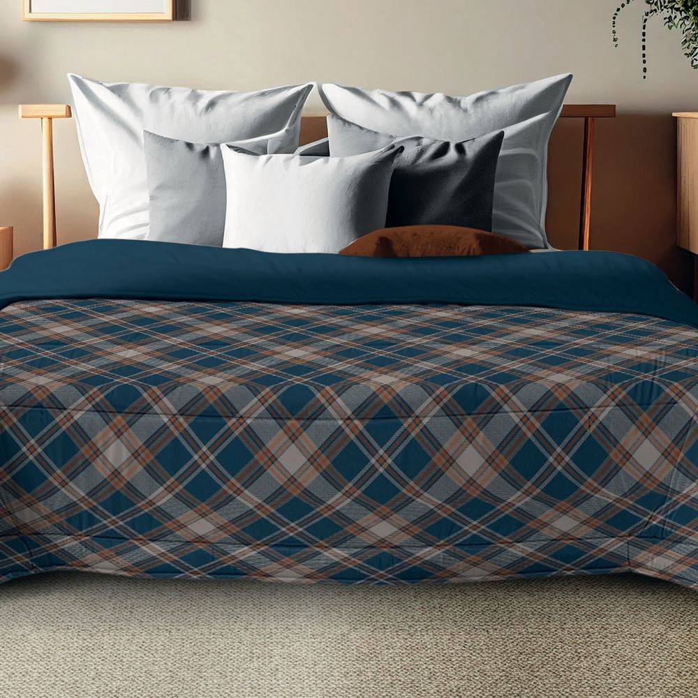 Trapunta Matrimoniale Ambra Scozzese Elliot blu 250 x 260