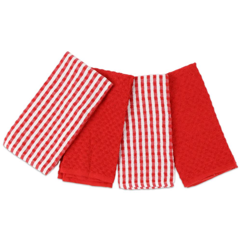 Set 4 Canovacci Spugna Luna Rosso