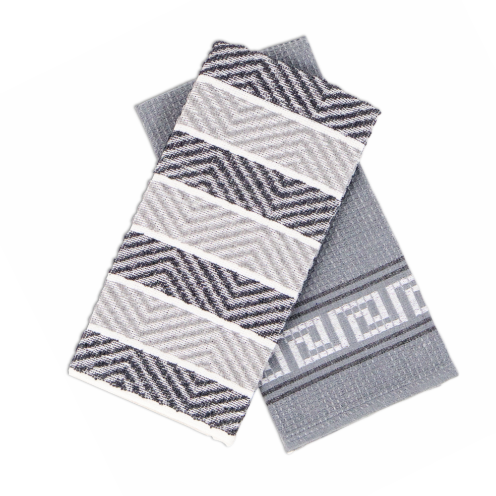 Set 2 Canovacci Spugna Mandala Grigio