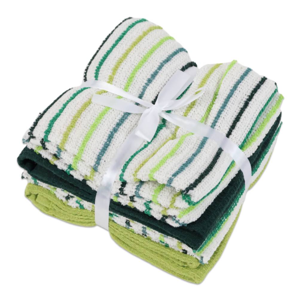 Set 4 Canovacci Spugna e Nido d'Ape Magic Verde