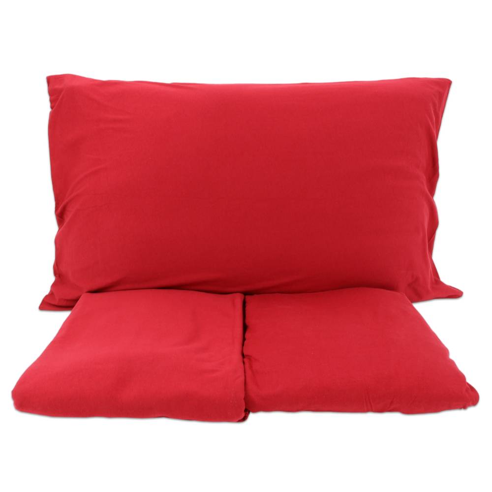 Completo Lenzuola Antigua Jersey no stiro Bordeaux Singolo