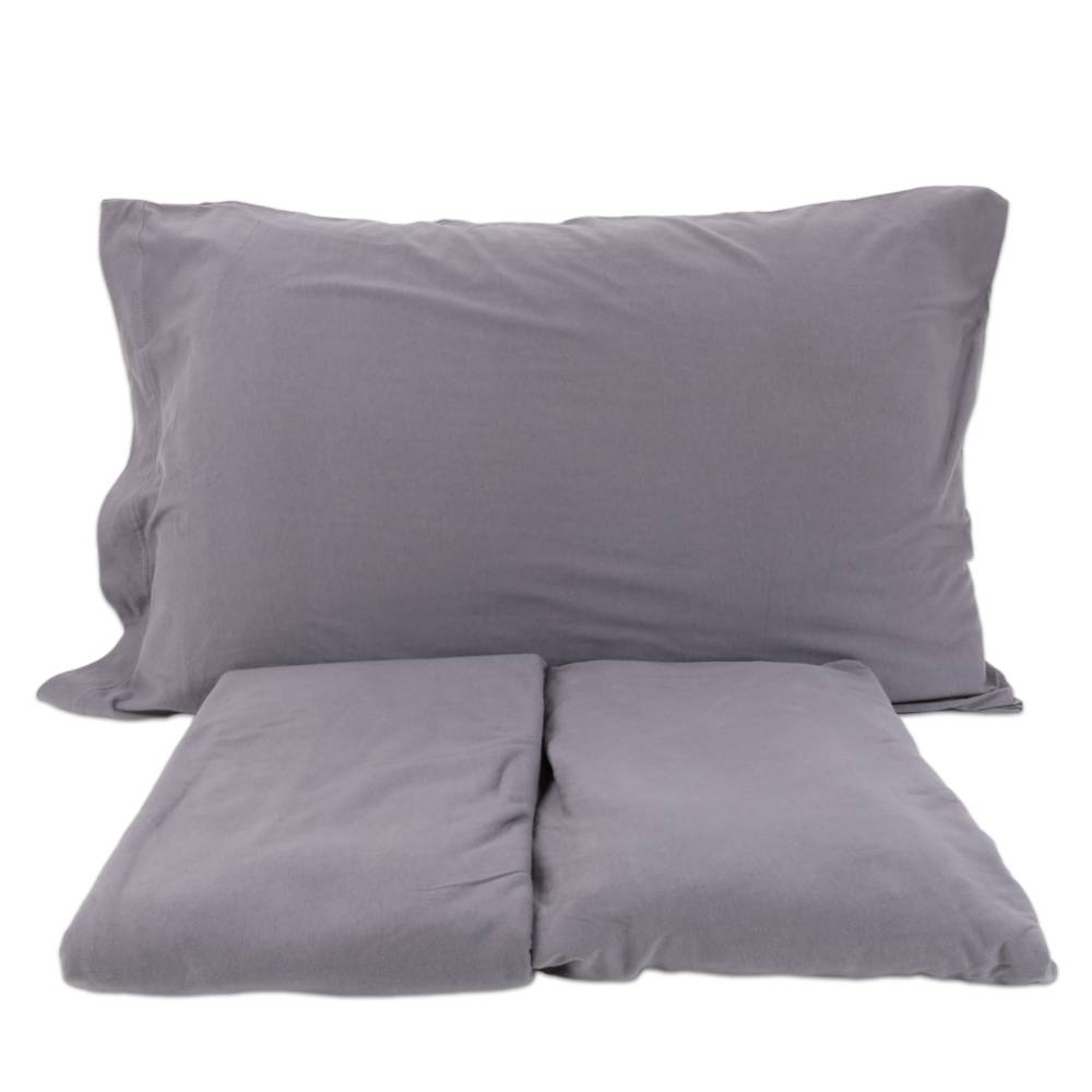 Completo Lenzuola Antigua Jersey no stiro Fumo Singolo