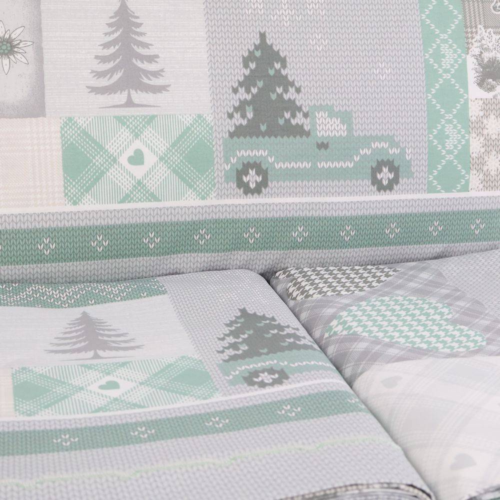 Parure copripiumino Alpi Verde Piazza e mezzo