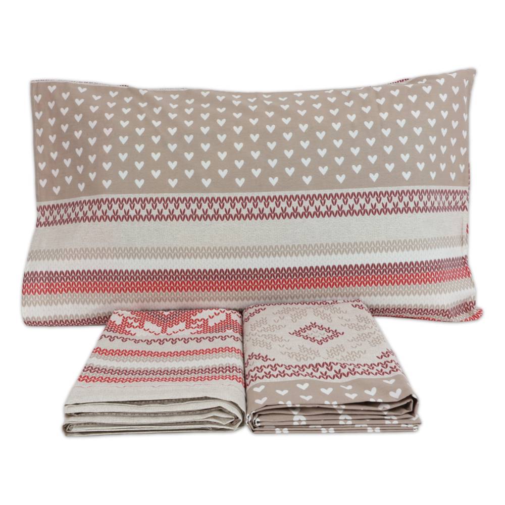 Parure copripiumino Norvegia Rosso Piazza e mezzo