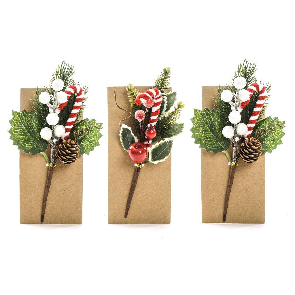 Chiudipacco / Segnaposto Natalizio Bastoncino di Zucchero