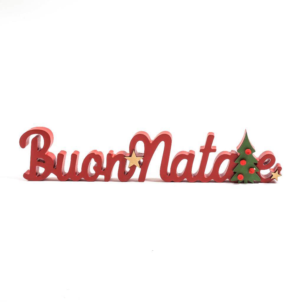 Scritta Buon Natale in Legno